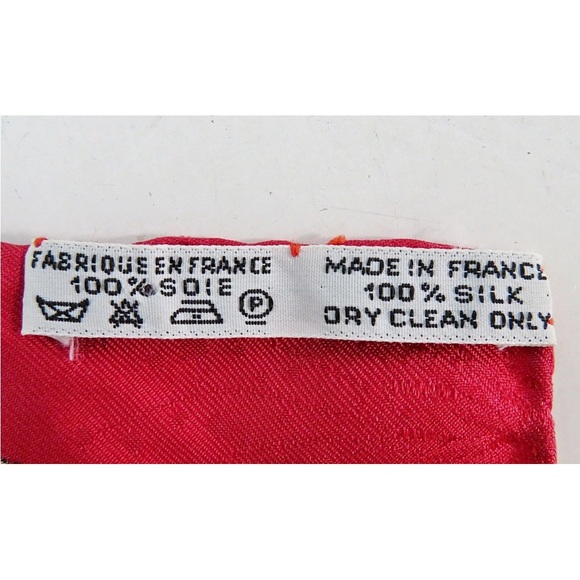 Hermes Red and Gold Scarf - Picture 13 of 14